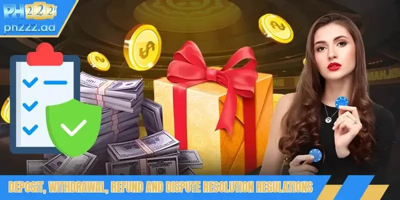 Deposit, withdrawal, refund and dispute resolution regulations